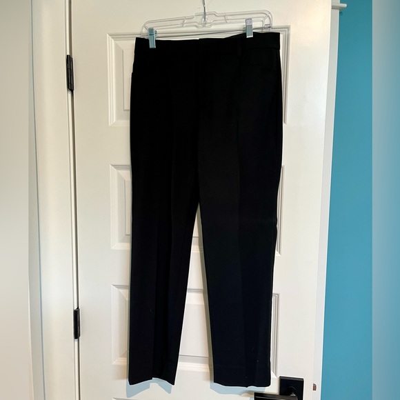 NWT BANANA REPUBLIC Black Slim Straight Ankle Pants - Picture 3 of 9